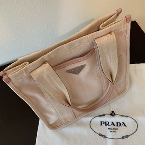 Prada Canvas Mistolino Mini Shopping Tote